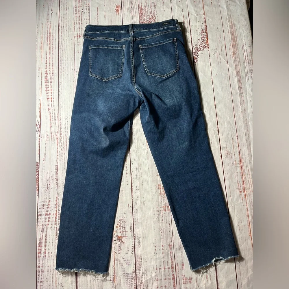 Liverpool Dark Blue Straight leg Jeans with raw hem - Picture 3 of 5
